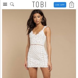 TOBI White Lace Dress